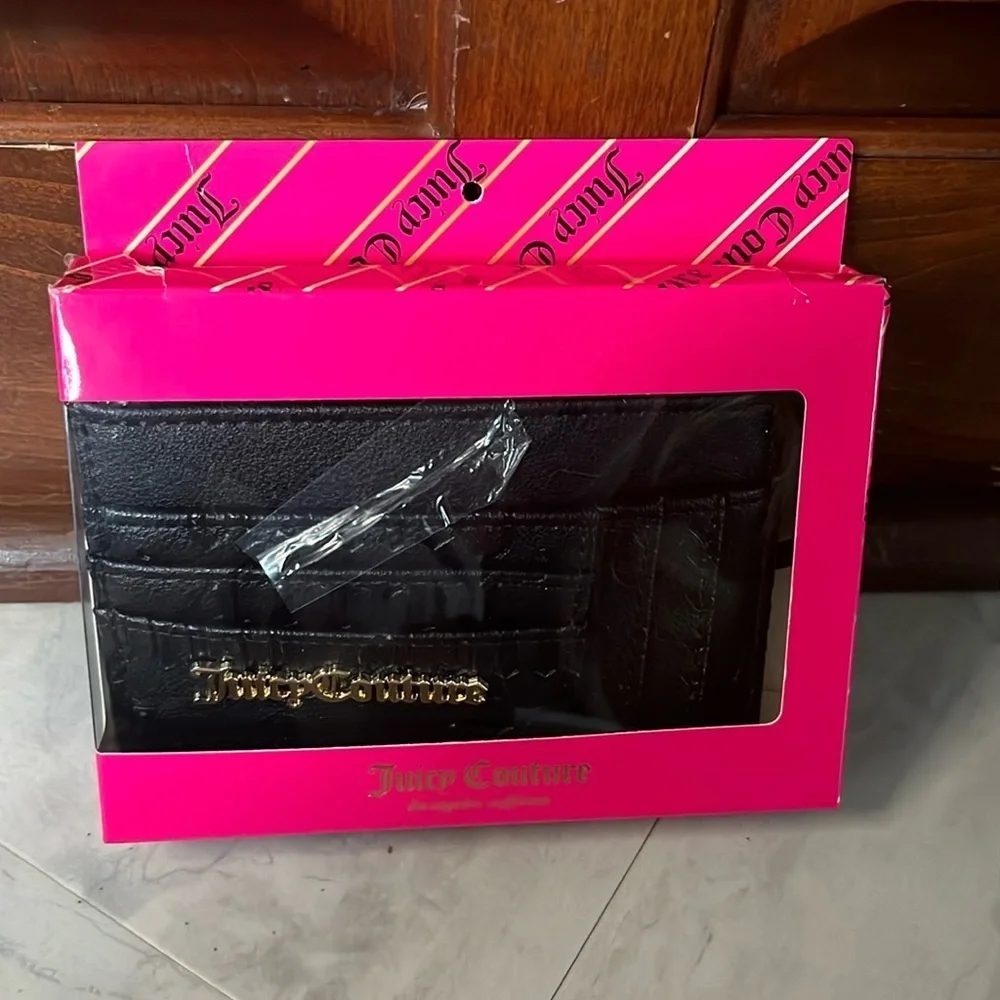 Juicy couture    ID wallet & card holder / key chain    black    Vegan leather